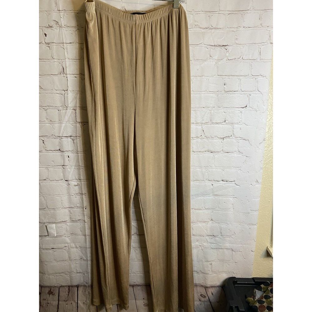 Travel Elements Slinky Wide Leg Pants in Tan. NWOT